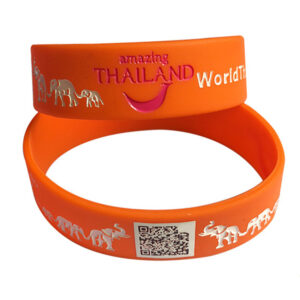 Custom QR Code Silicone Wristbands – Printed Smart Wristbands – 1/2", 3/4" & 1" Wide – MOQ 50