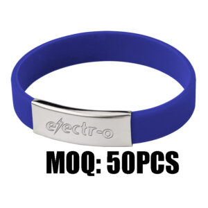 Custom Silicone Wristband with Stainless Steel Metal Plate