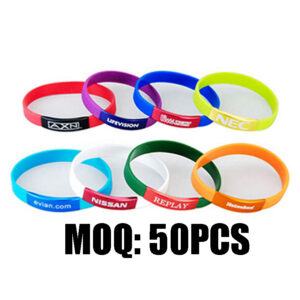 Custom Silicone Wristband with Stainless Steel Metal Plate