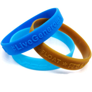 Custom Embossed Silicone Wristbands – Raised Logo & Message Wristbands