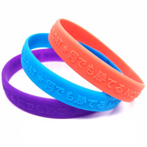Custom Embossed Silicone Wristbands – Raised Logo & Message Wristbands