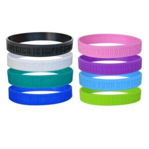 Custom Debossed Silicone Wristbands – Personalized Awareness, Fundraising & Event Bracelets