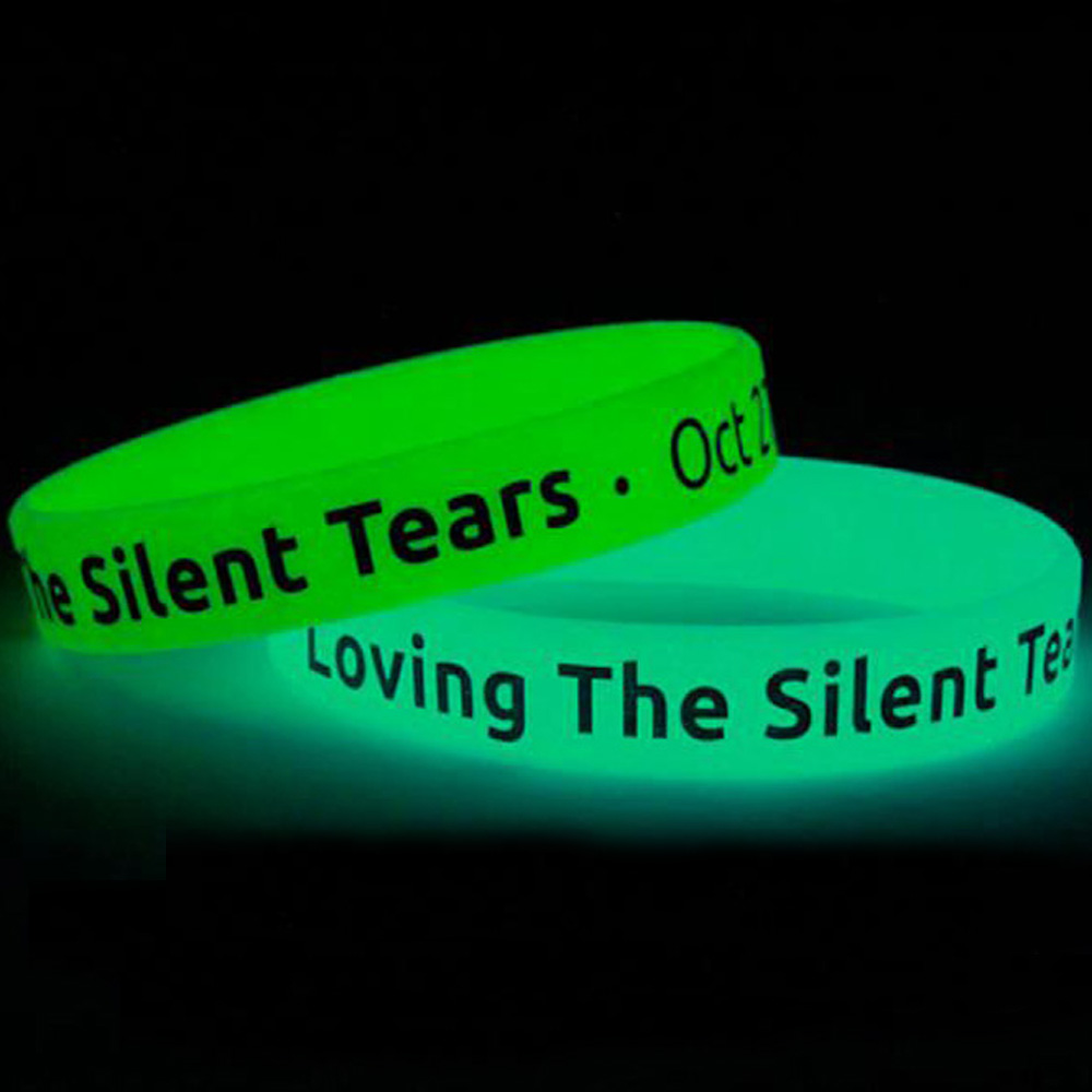 Custom Glow in the Dark Silicone Wristbands