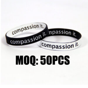 Custom Two-Tone Silicone Wristbands – Debossed & Color Filled