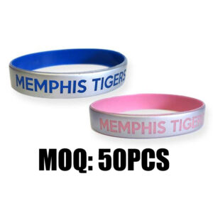 Custom Two-Tone Silicone Wristbands – Debossed & Color Filled