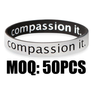 Custom Two-Tone Silicone Wristbands – Debossed & Color Filled