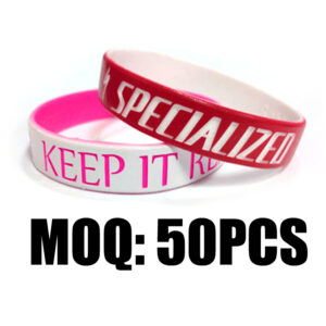 Custom Two-Tone Silicone Wristbands – Debossed & Color Filled