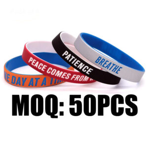 Custom Two-Tone Silicone Wristbands – Debossed & Color Filled