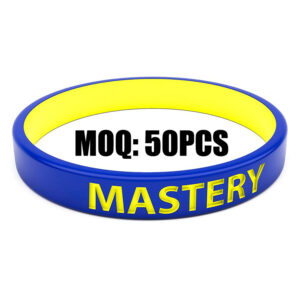 Custom Two-Tone Silicone Wristbands – Debossed & Color Filled
