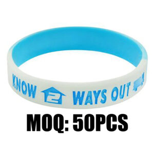 Custom Two-Tone Silicone Wristbands – Debossed & Color Filled
