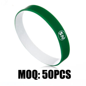Custom Two-Tone Silicone Wristbands – Debossed & Color Filled