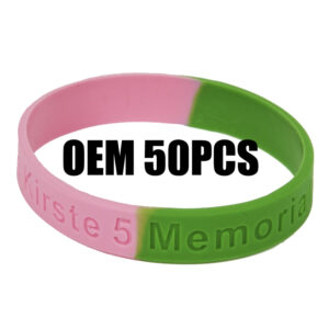 Custom Segmented Colored Silicone Wristbands | Multi-Color Silicone Bracelets