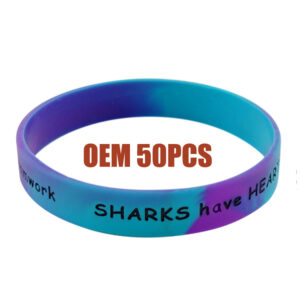 Custom Swirl Silicone Wristbands | Marble Gradient Rubber Bracelets