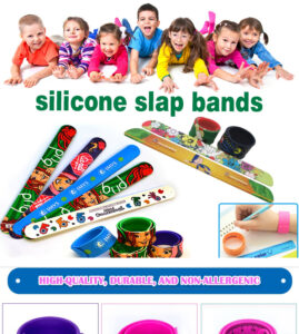 Custom Silicone Slap Bracelets | Printed Snap Wristbands | Kids & Adults