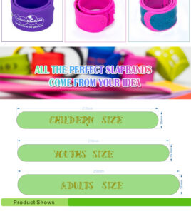 Custom Silicone Slap Bracelets | Printed Snap Wristbands | Kids & Adults