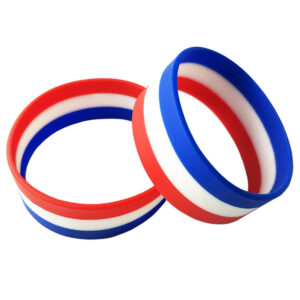 Custom Segmented Colored Silicone Wristbands | Multi-Color Silicone Bracelets