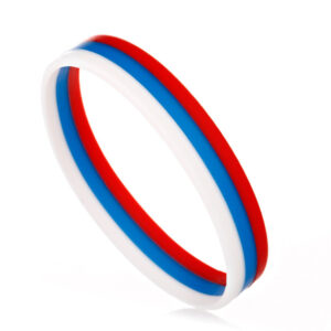Custom Segmented Colored Silicone Wristbands | Multi-Color Silicone Bracelets