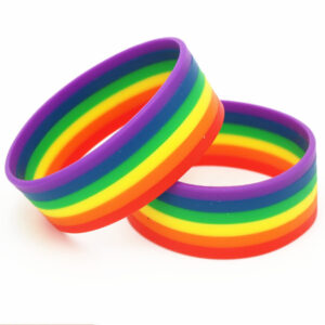 Custom Segmented Colored Silicone Wristbands | Multi-Color Silicone Bracelets