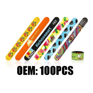 Custom Silicone Slap Bracelets | Printed Snap Wristbands | Kids & Adults