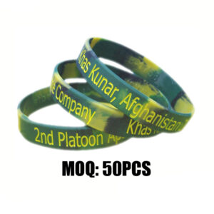 Custom Swirl Silicone Wristbands | Marble Gradient Rubber Bracelets
