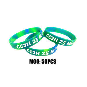 Custom Swirl Silicone Wristbands | Marble Gradient Rubber Bracelets