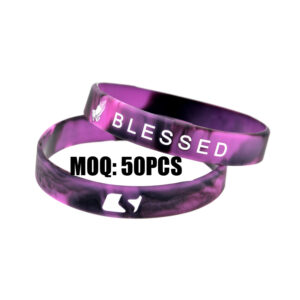 Custom Swirl Silicone Wristbands | Marble Gradient Rubber Bracelets