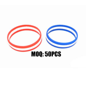 Custom Segmented Colored Silicone Wristbands | Multi-Color Silicone Bracelets
