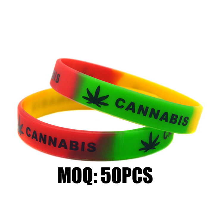 Custom Segmented Colored Silicone Wristbands | Multi-Color Silicone Bracelets