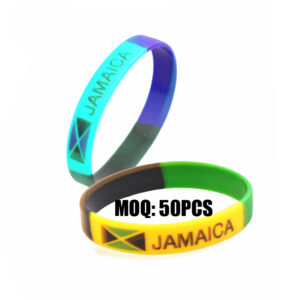Custom Segmented Colored Silicone Wristbands | Multi-Color Silicone Bracelets