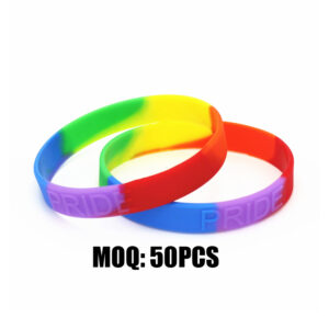 Custom Segmented Colored Silicone Wristbands | Multi-Color Silicone Bracelets