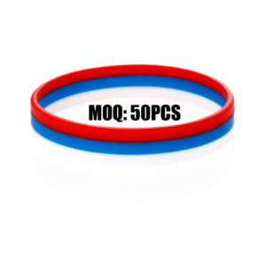 Custom Segmented Colored Silicone Wristbands | Multi-Color Silicone Bracelets