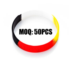 Custom Segmented Colored Silicone Wristbands | Multi-Color Silicone Bracelets